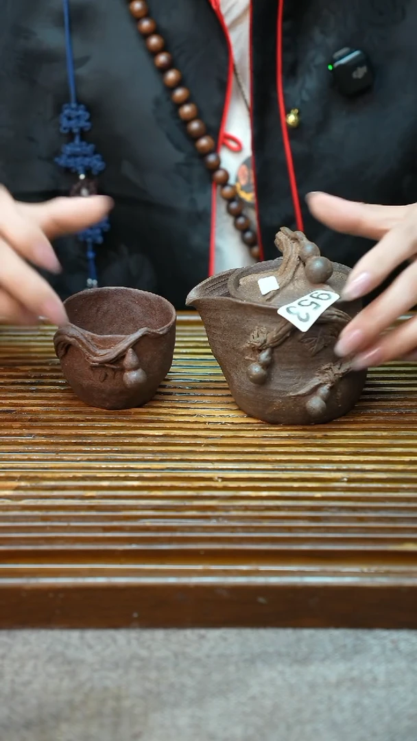 万古烧粗陶手工手做茶具