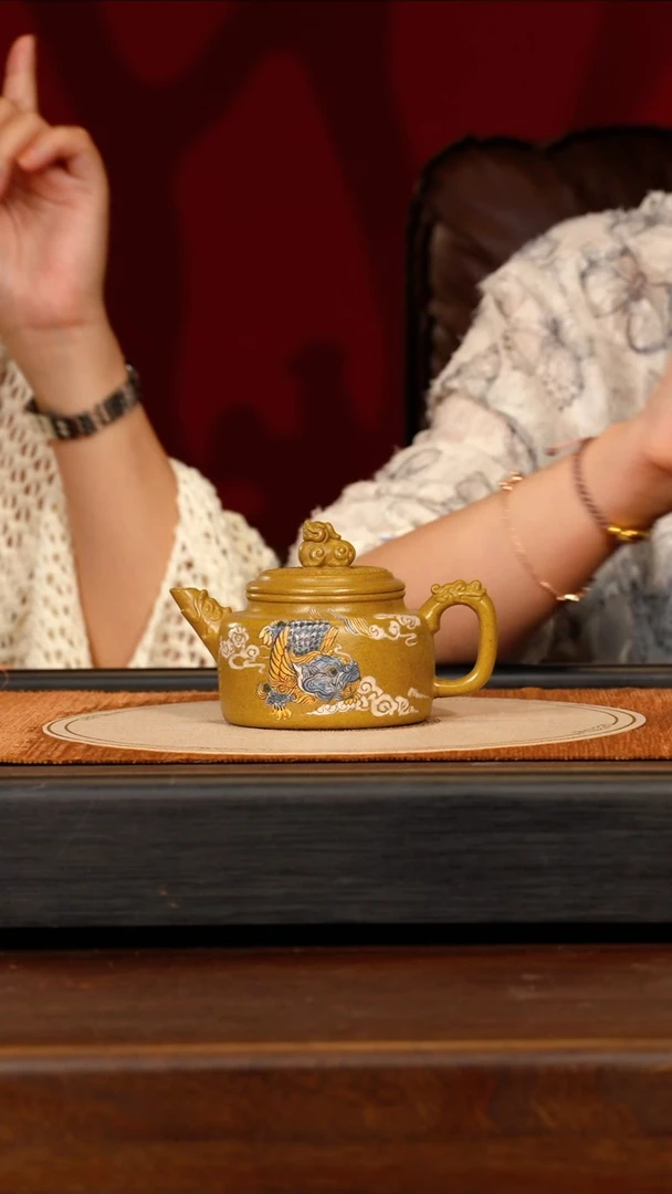 茶壶紫砂宜兴紫砂GHR 古玉沉香 瑞兽德钟