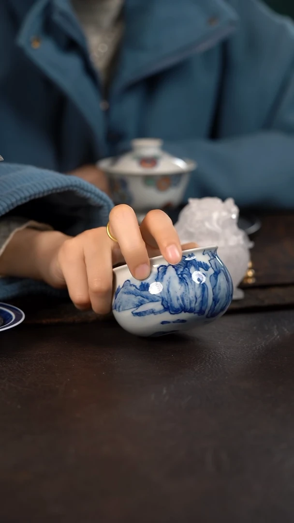 【闪购商品】杯HLX陶瓷山水福气满满杯