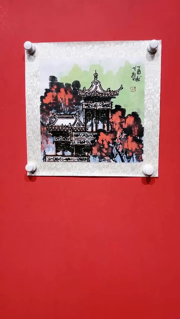国画戈壁-1平尺-国画作品