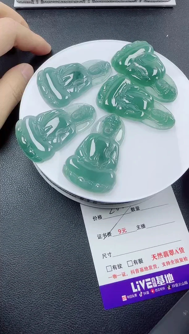【闪购商品】翡翠颈饰未镶嵌翡翠素衣观音（多样性发其一）