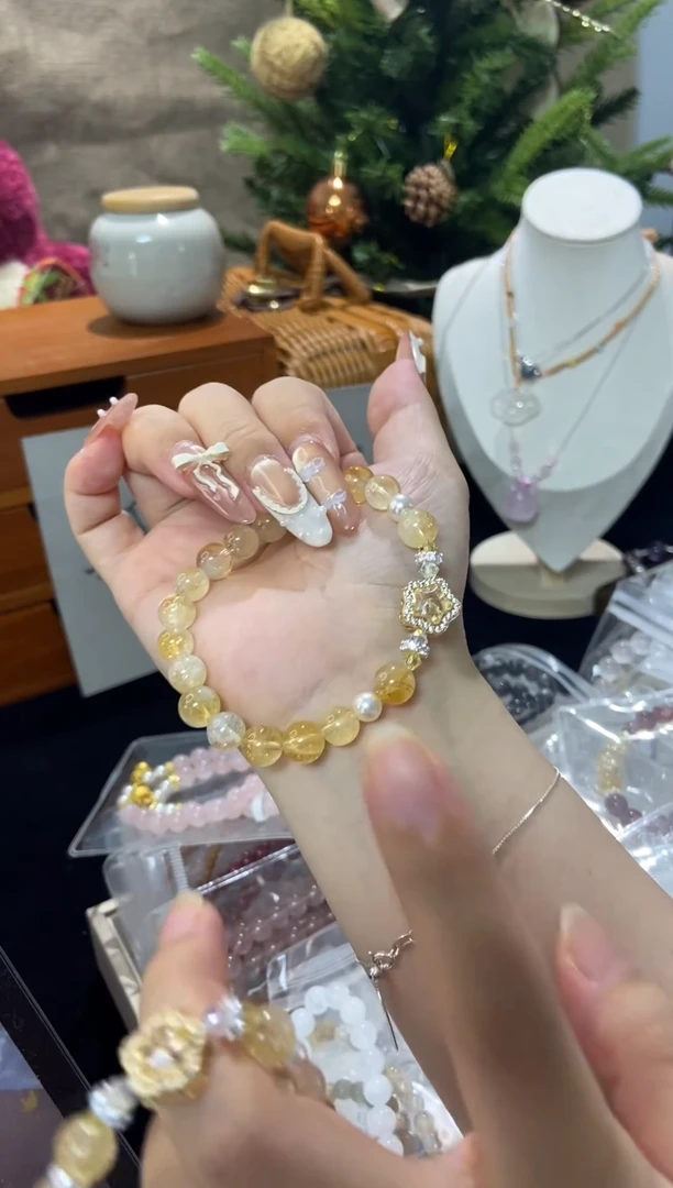 水晶手串未镶嵌孤品捡漏均匀瑕疵介意勿拍
