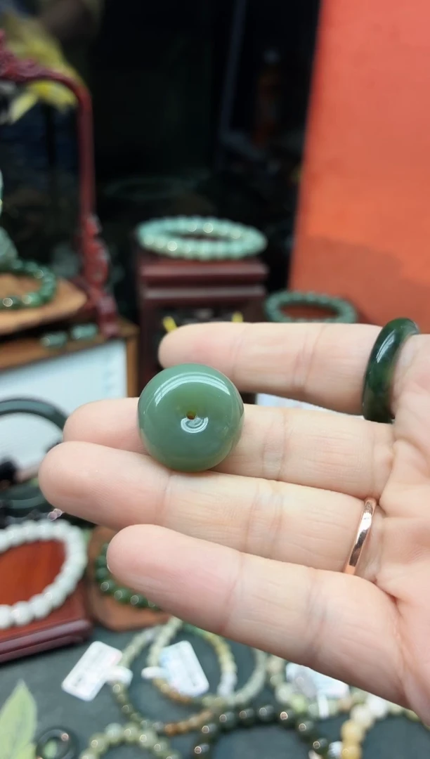 未镶嵌手链和田玉107 平安扣