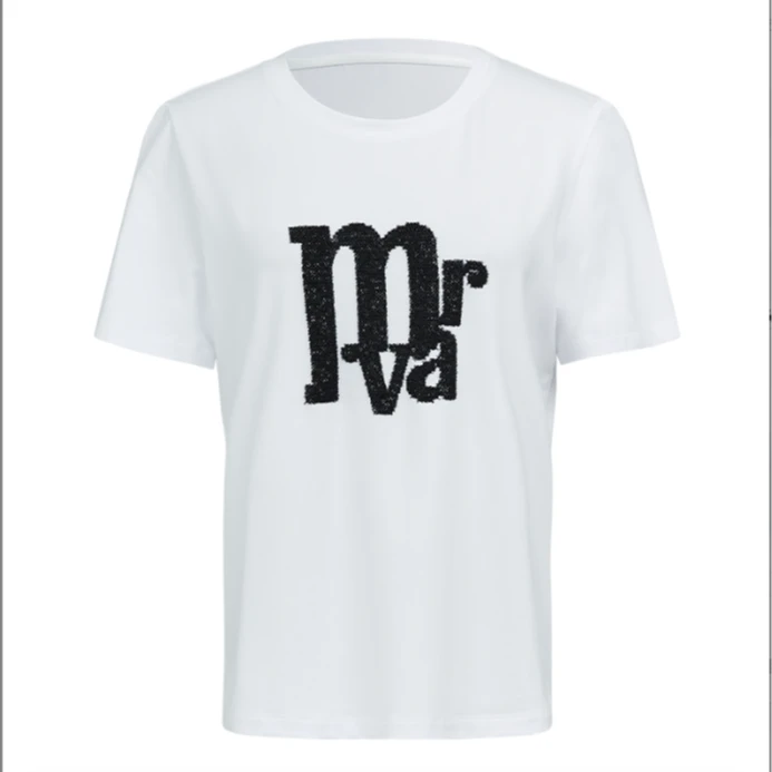 【商场同款】曼德诗简约字母T恤春季新款圆领设计M313103094