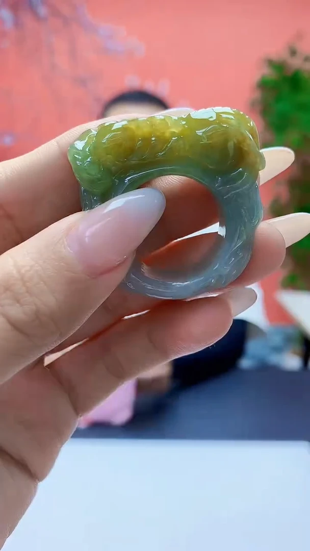 未镶嵌定制翡翠4898ty-毛货扳指45