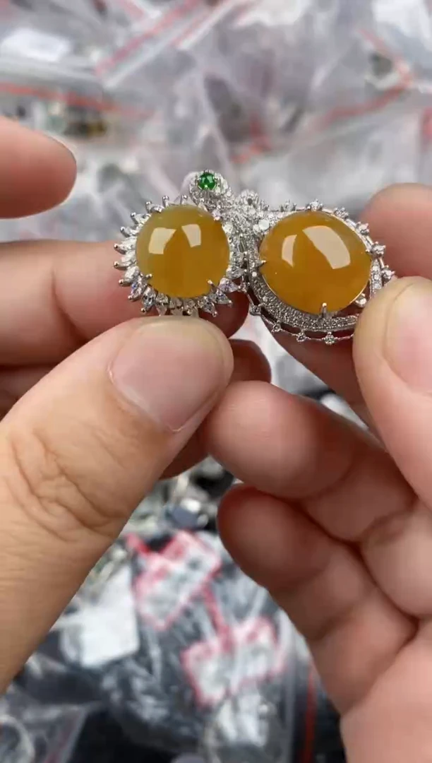银S925镶嵌戒指翡翠12   6