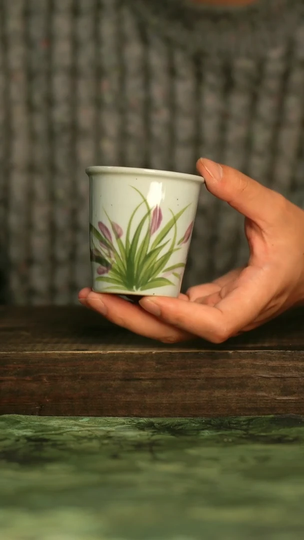 陶瓷青诗集手工手绘瓷器