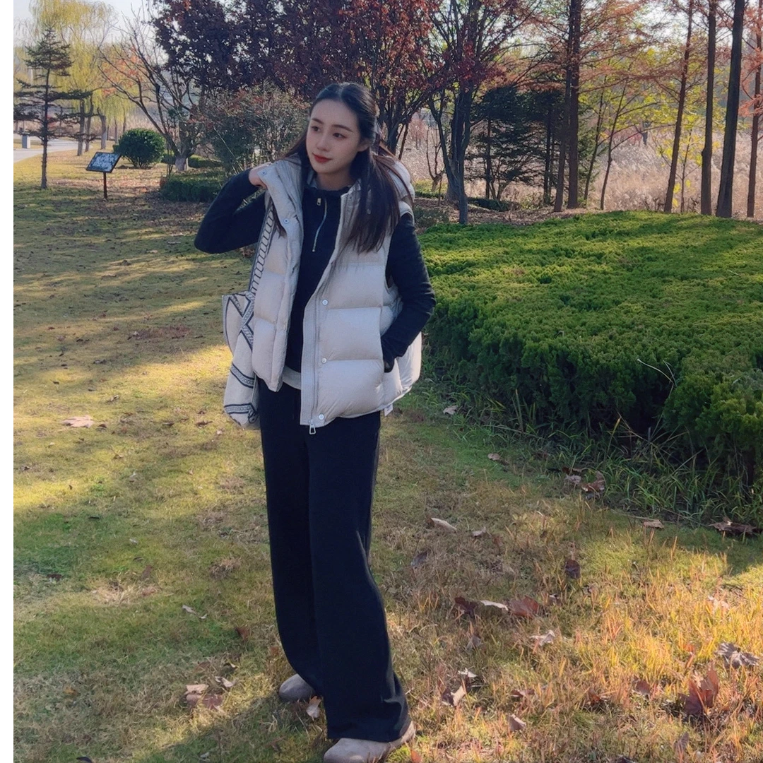 按头安利的轻薄短款国标短款连帽羽绒马甲