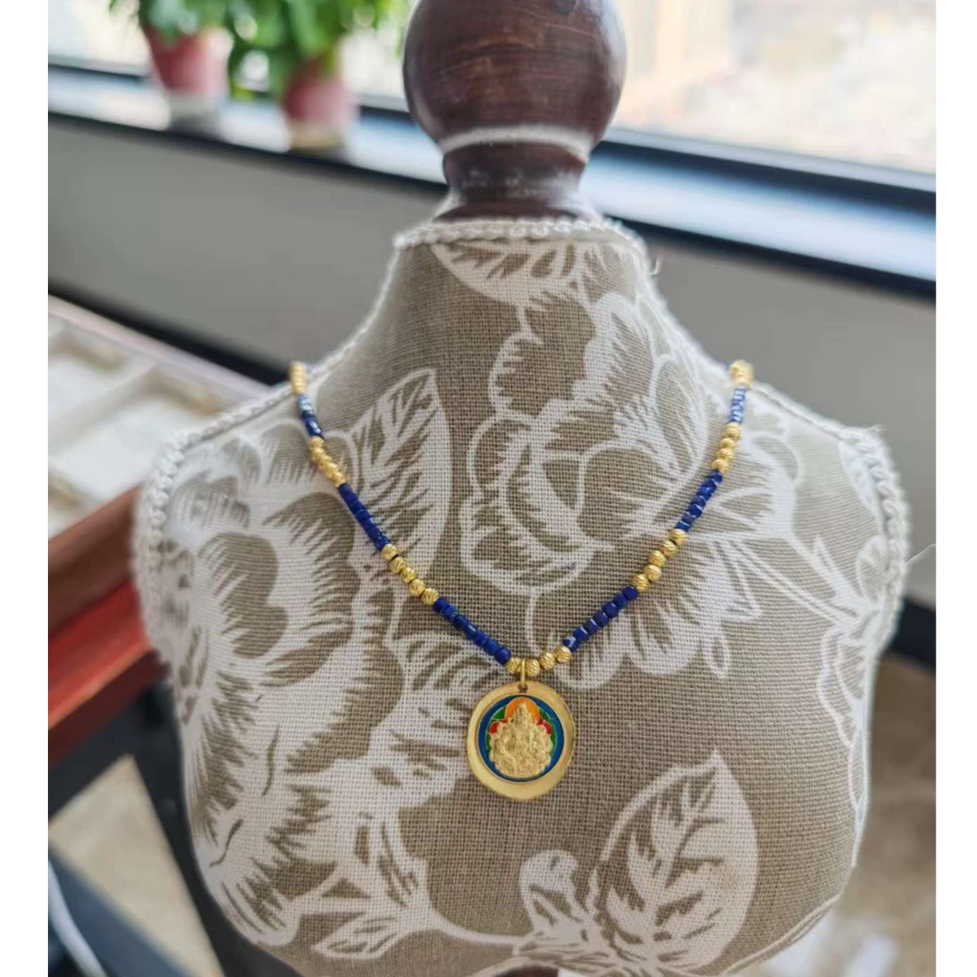 【桃鑫鑫珠宝C4-2001】天然青金石项链时尚小众轻奢多样性发其一