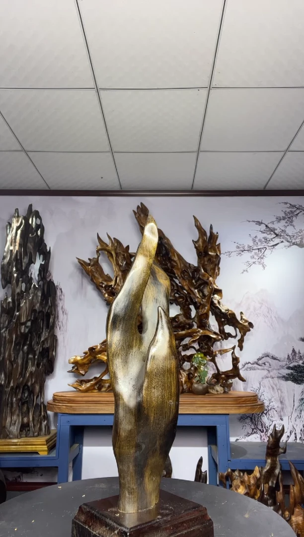 金丝楠木雕款阳*金丝楠木工艺品摆件