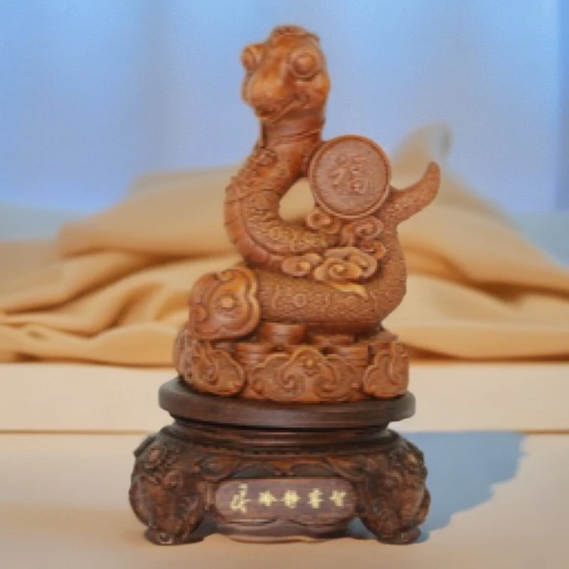家居麒麟狮子装饰品招财吉祥物客厅玄关办公桌工艺品创意手工雕刻