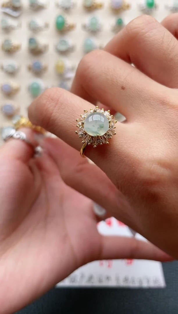 【闪购商品】翡翠戒指银S925镶嵌1111