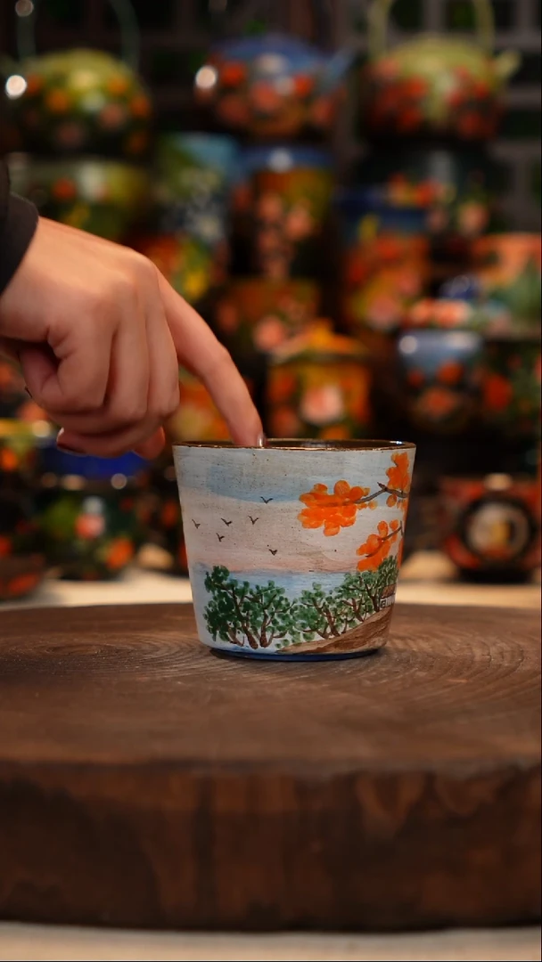 油画  釉下彩   杯子