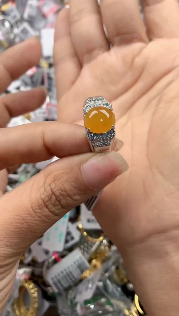 银S925镶嵌戒指翡翠999-----10