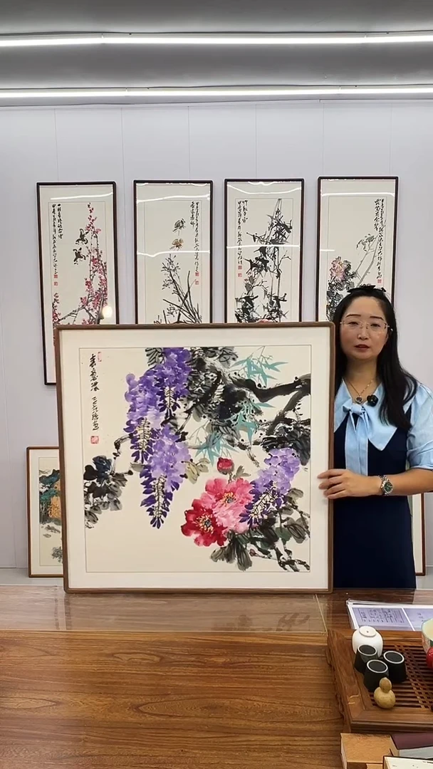 国画汪琼 80*80 春意浓