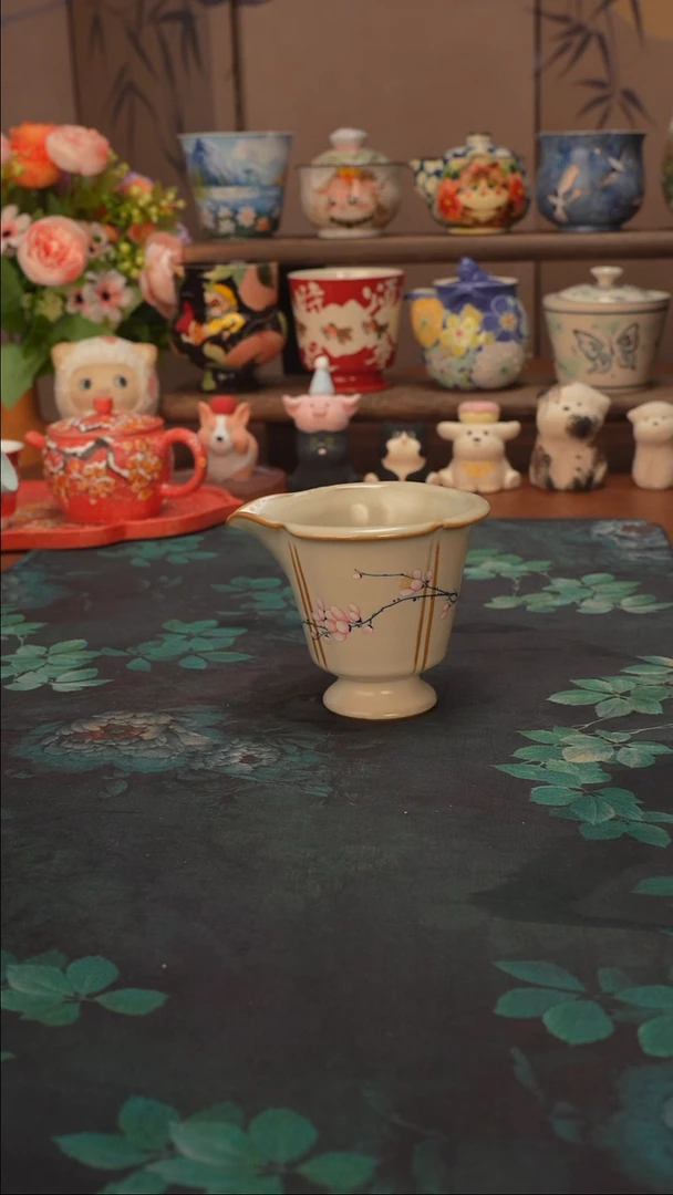 【落单】梅花  公道杯带开片