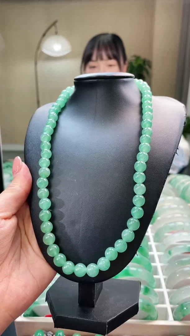 【闪购商品】石英质玉颈饰合金元宝项链8+mm