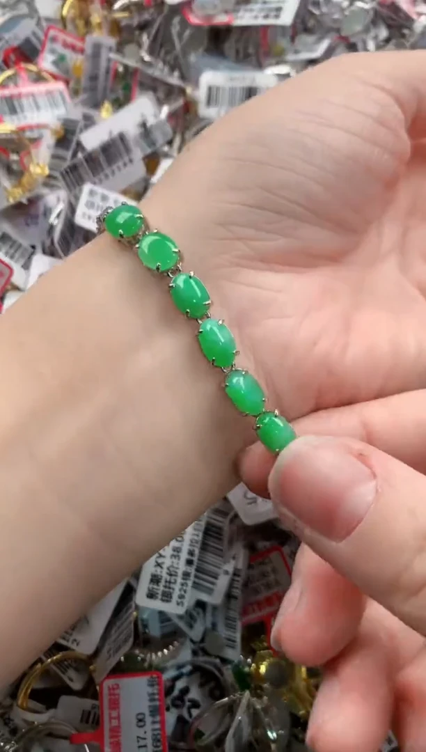 银S925镶嵌戒指翡翠16   9