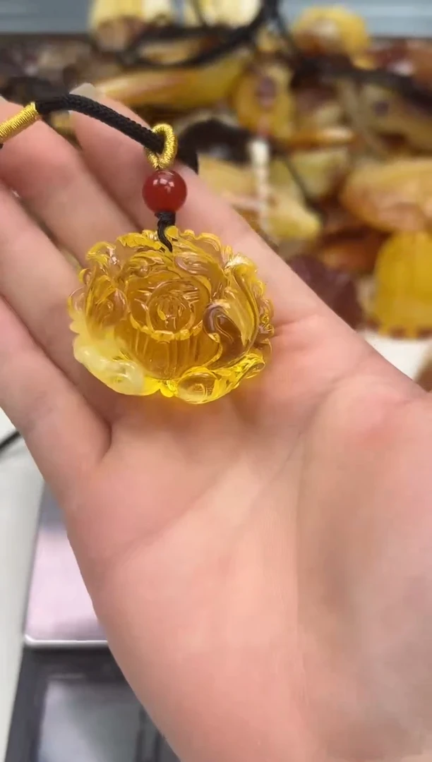 裸石蜜蜡未镶嵌琥珀蜜蜡吊坠