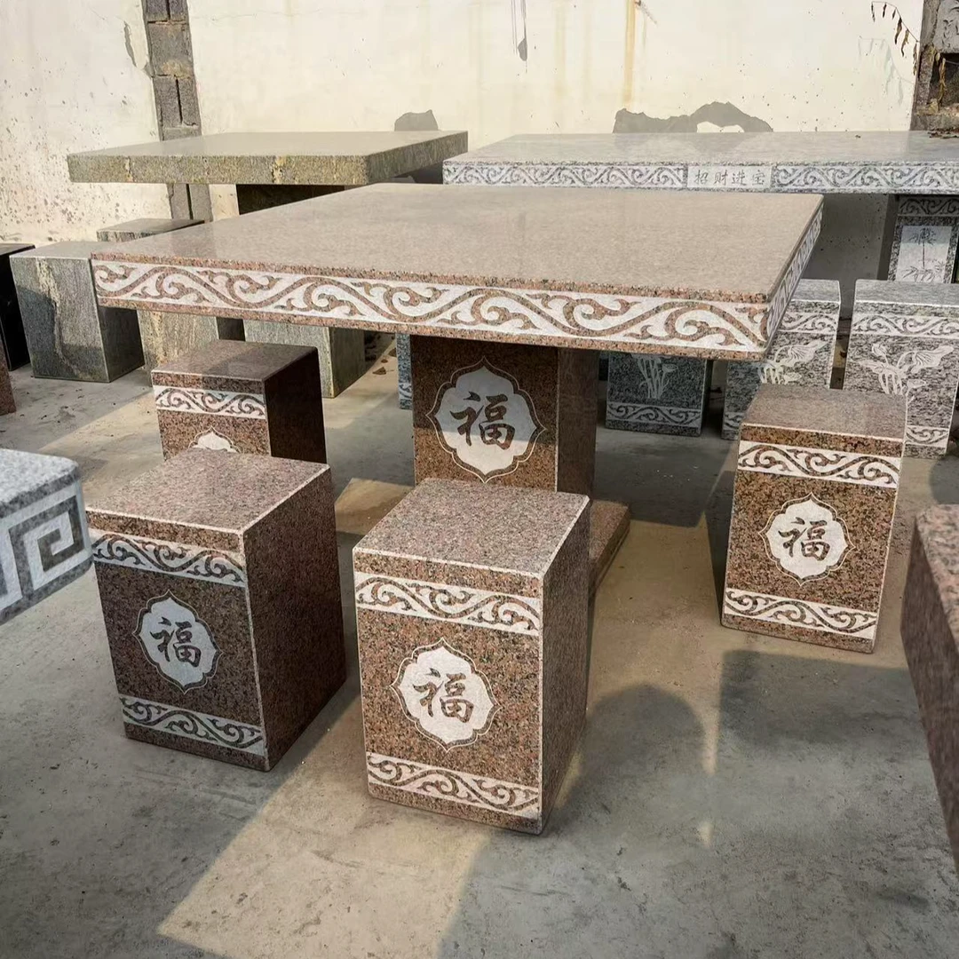 中式户外庭院公园用花岗岩大理石石雕石桌石凳石头石材批发
