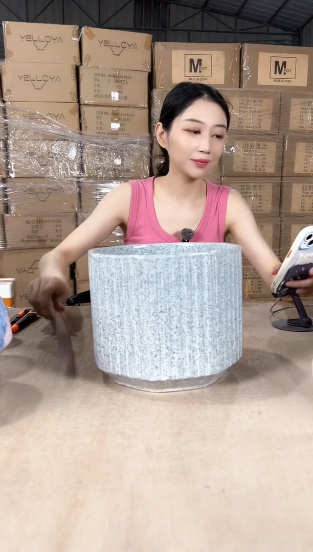 六角大理石纹灰色中号22x18