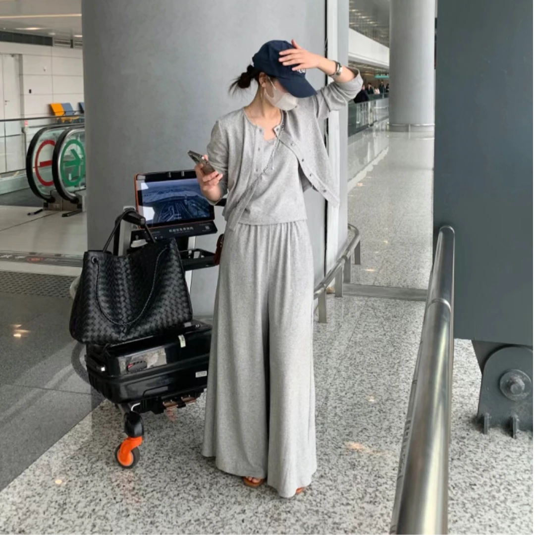 ZHANG&O2 韩系时尚百搭纯欲休闲三件套套装 21361