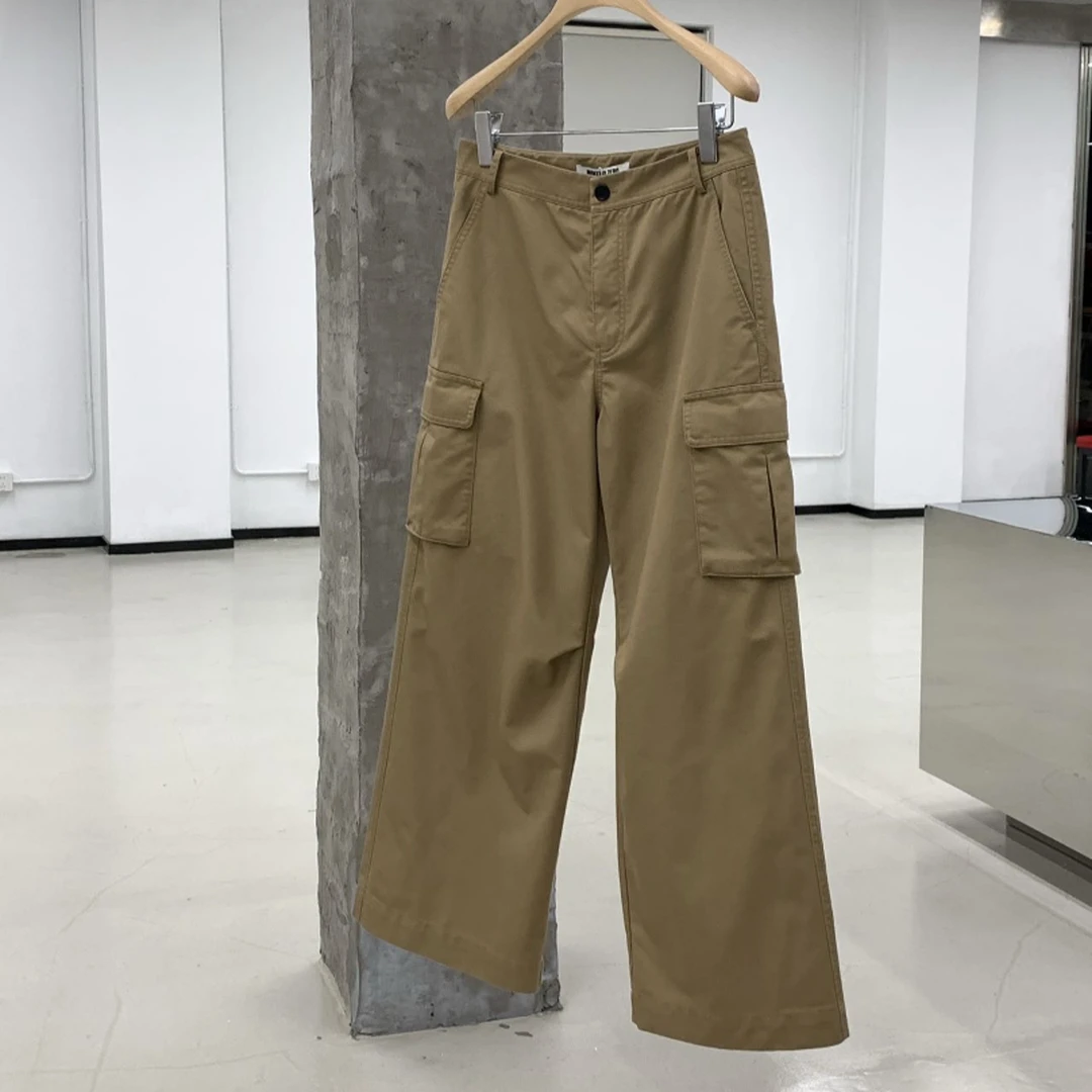 【茉舍】MANTRO ZERO 宽松百搭字母立体绣花工装裤 M5CPAT8082-1399