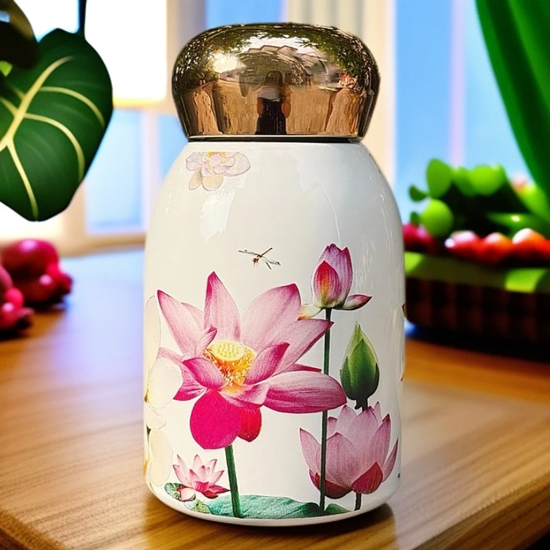 邂逅春日-时尚显温316保温杯陶瓷水杯便携女士轻奢送礼定制口袋杯