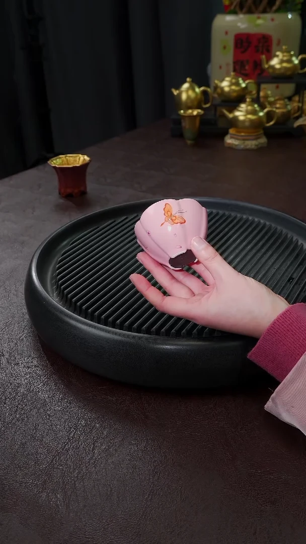 【闪购商品】杯【宜景窑桃夭粉蝶舞】白色杯子