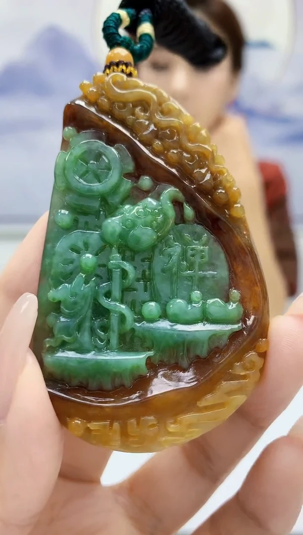 定制翡翠未镶嵌4829xx-毛货挂件157