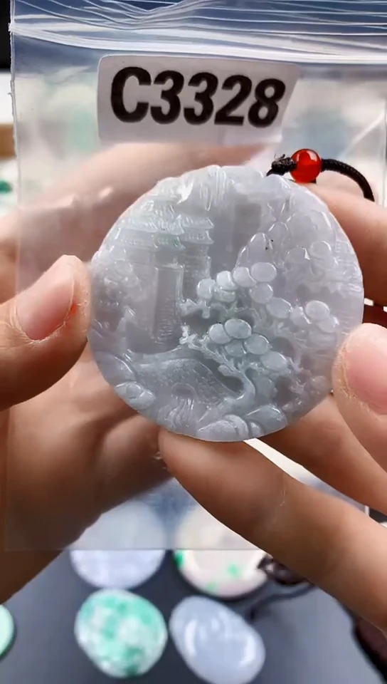 颈饰未镶嵌翡翠天然翡翠吊坠挂件