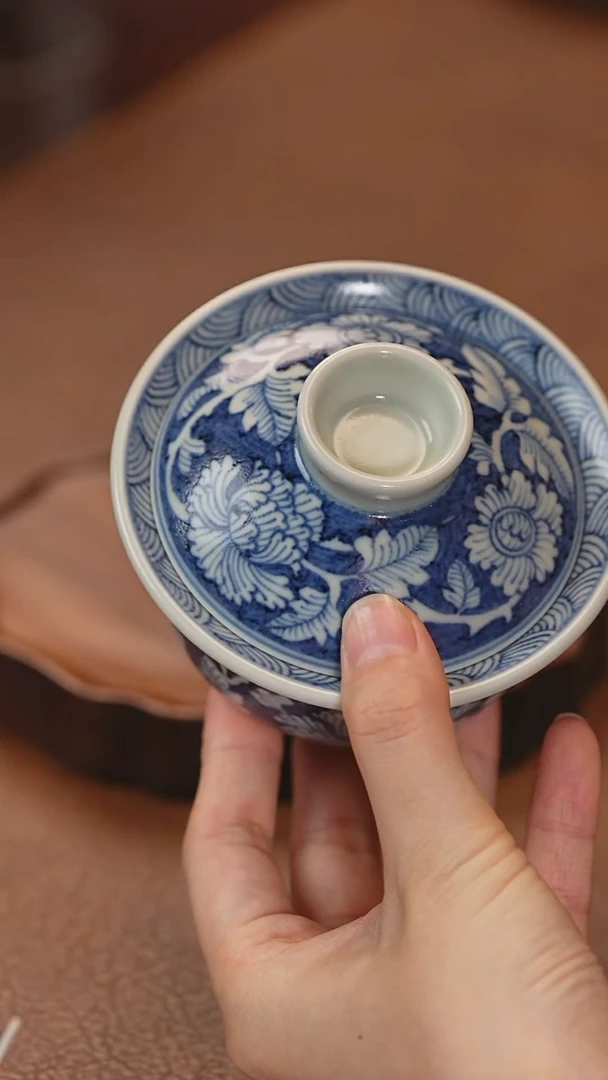 地皮盛世牡丹元宝盖碗YG0026