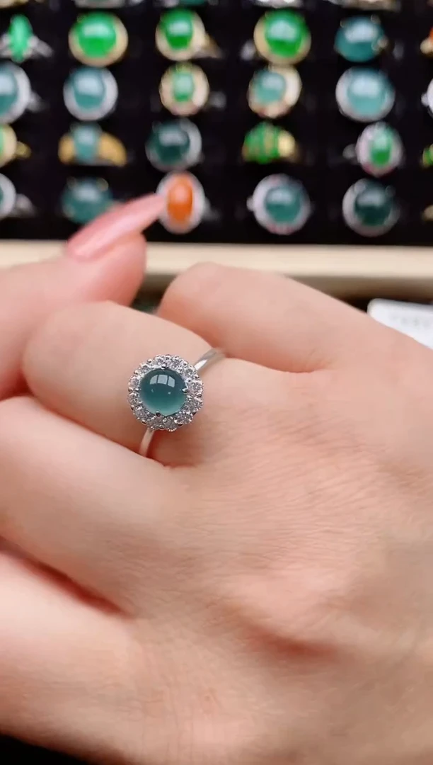 【闪购商品】翡翠戒指银S925镶嵌321321