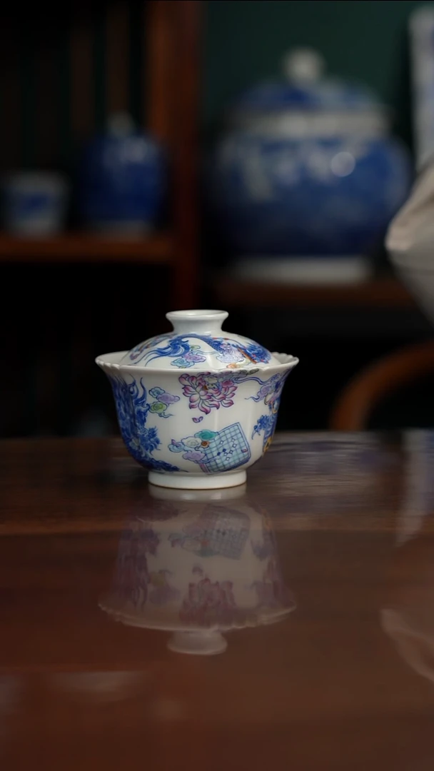空山明月 新斗彩 棋逢对手