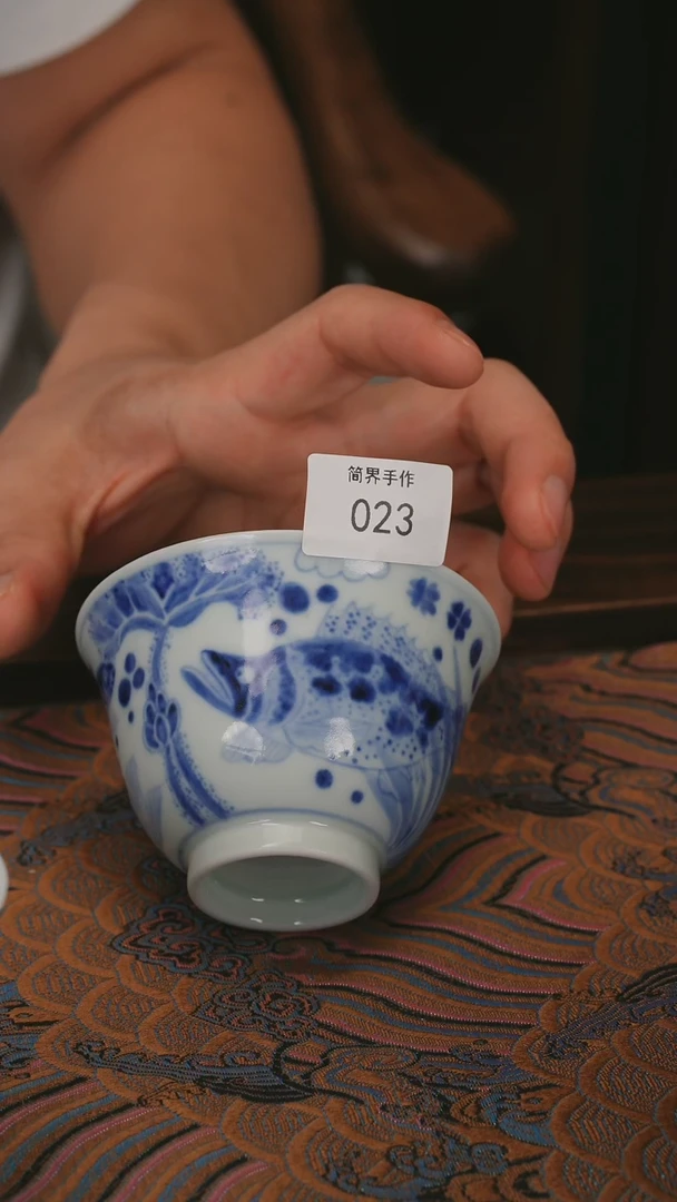 摆件霸****她鱼澡纹主人杯23号