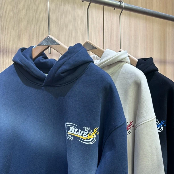 860 朗朗&宁 扎染 加绒加厚卫衣男女同款 WY99508  CK