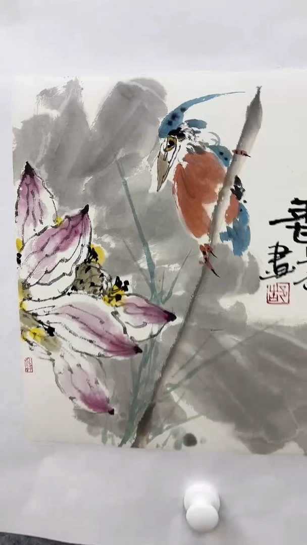 国画郜远老师一平尺花鸟作品欣赏