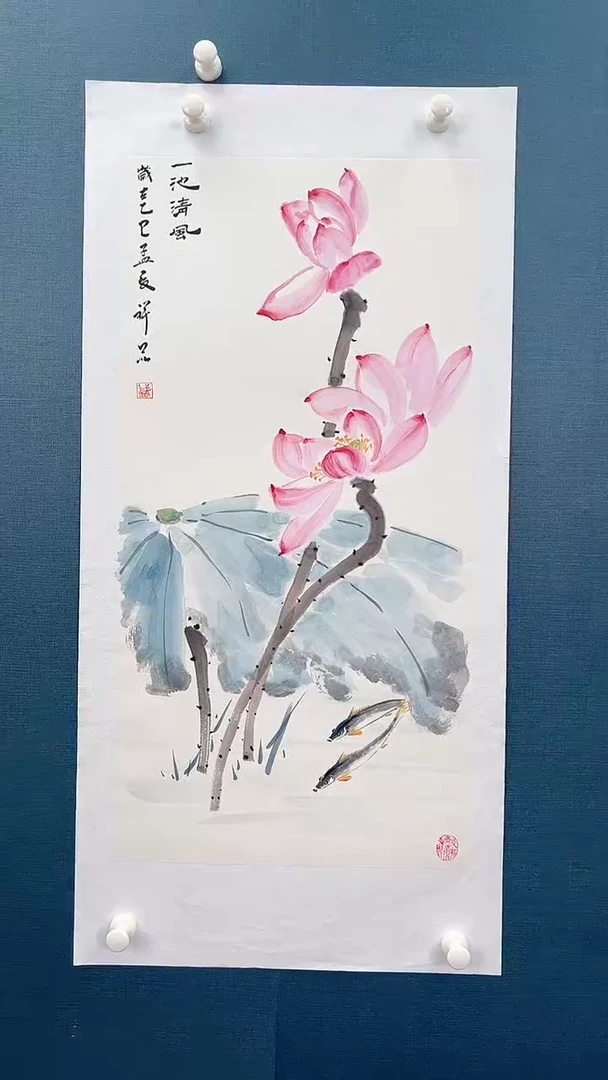 国画盛祥昆手绘作品
