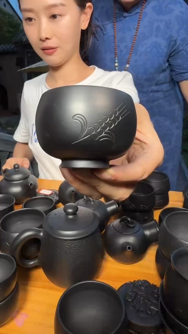 神农黑陶五谷丰登小麦杯