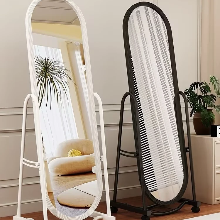 奥沁瑞穿衣镜子全身镜落地镜试衣镜落地镜化妆镜跳舞高清镜田园风