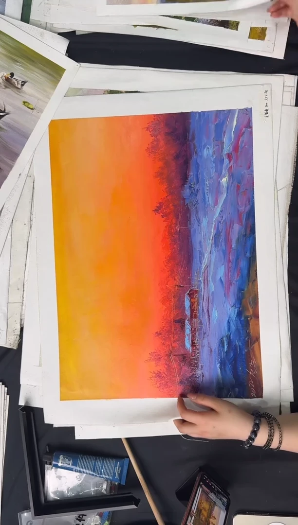 油画【原创·保真·带证书】朝鲜画家纯手绘油画--顺丰包邮--