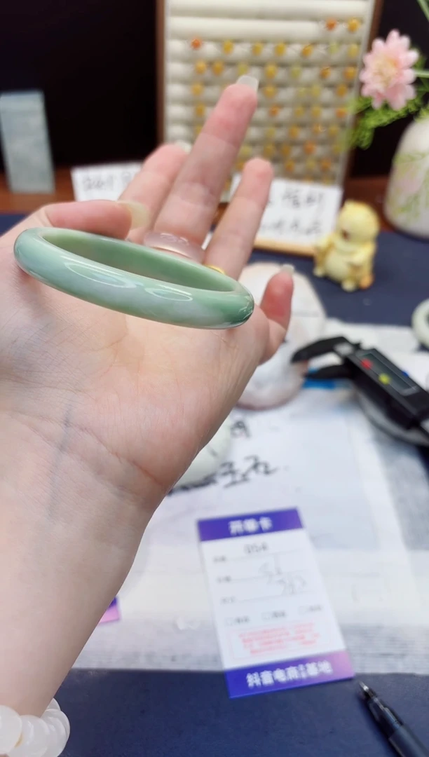 未镶嵌手镯石英质玉54-翠玉-圈口56