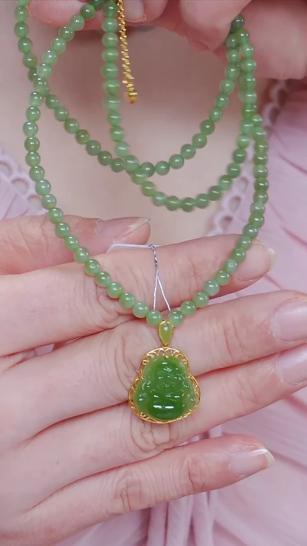 和田玉（碧玉）未镶嵌颈饰C****u81【】