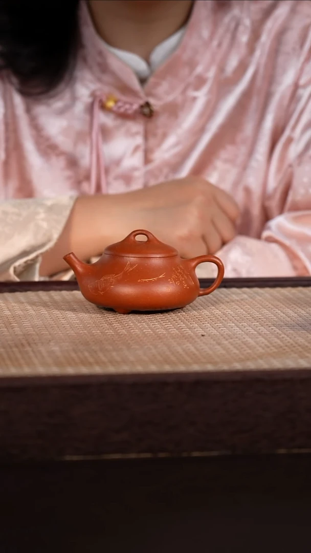 茶壶紫砂粗砂朱泥 100cc