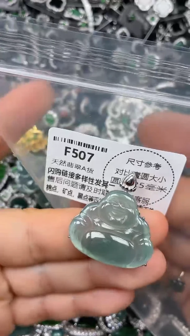 颈饰未镶嵌翡翠F507吊坠