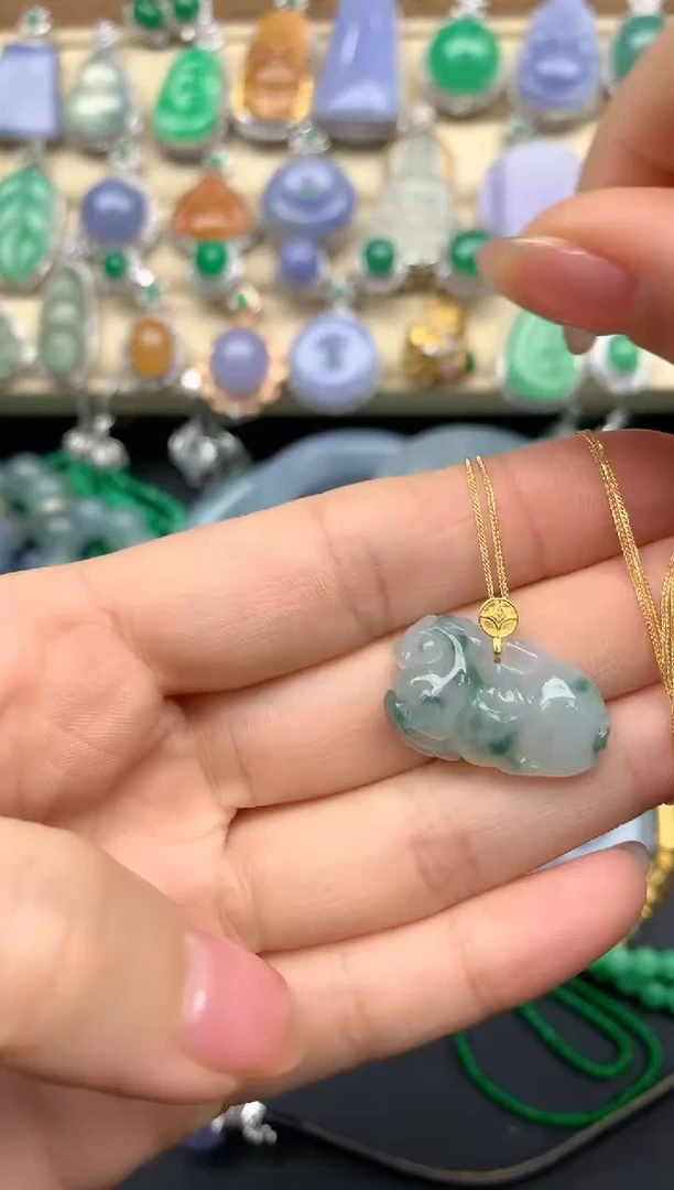 【闪购商品】翡翠颈饰18K金镶嵌131-中国好珍宝