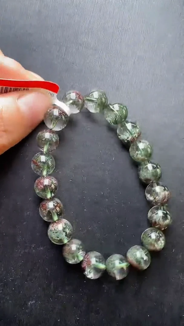 未镶嵌手串水晶绿幽灵手串10m+M50506