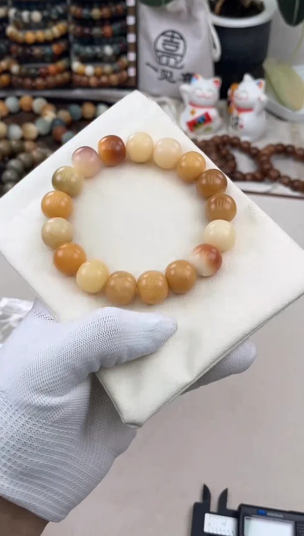 菩提根/象牙果手串a764卡16 干磨瑕疵