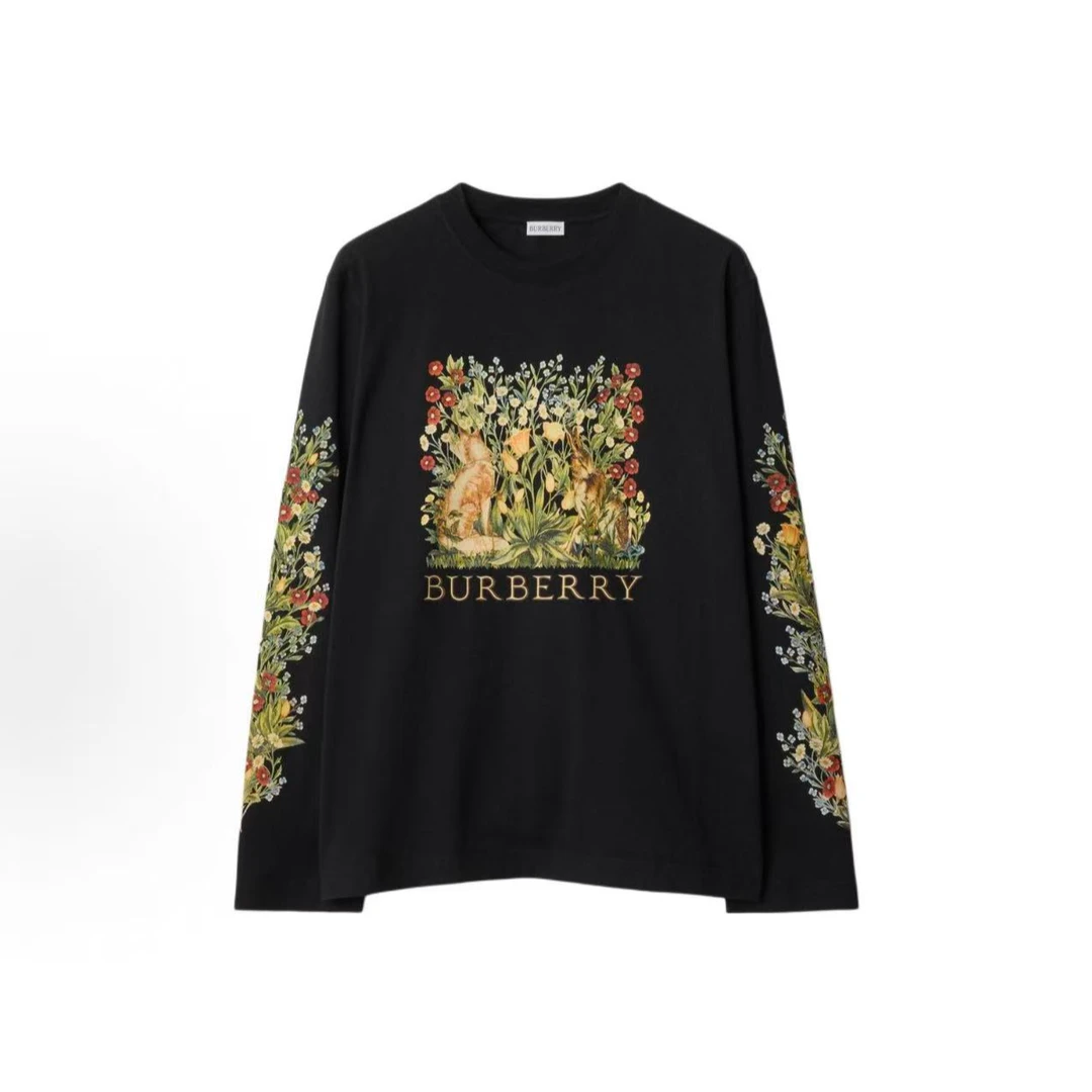 未使用 BURBERRY/博柏利 圆领棉质针织T恤男款