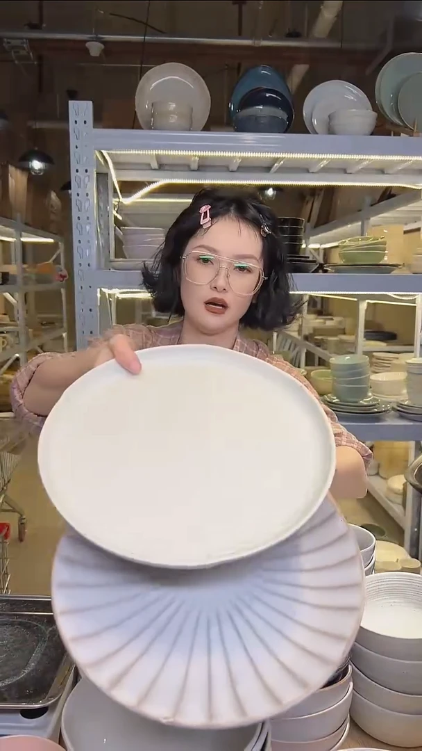 瓷199外贸尾货高温釉下彩陶瓷餐具默认微瑕